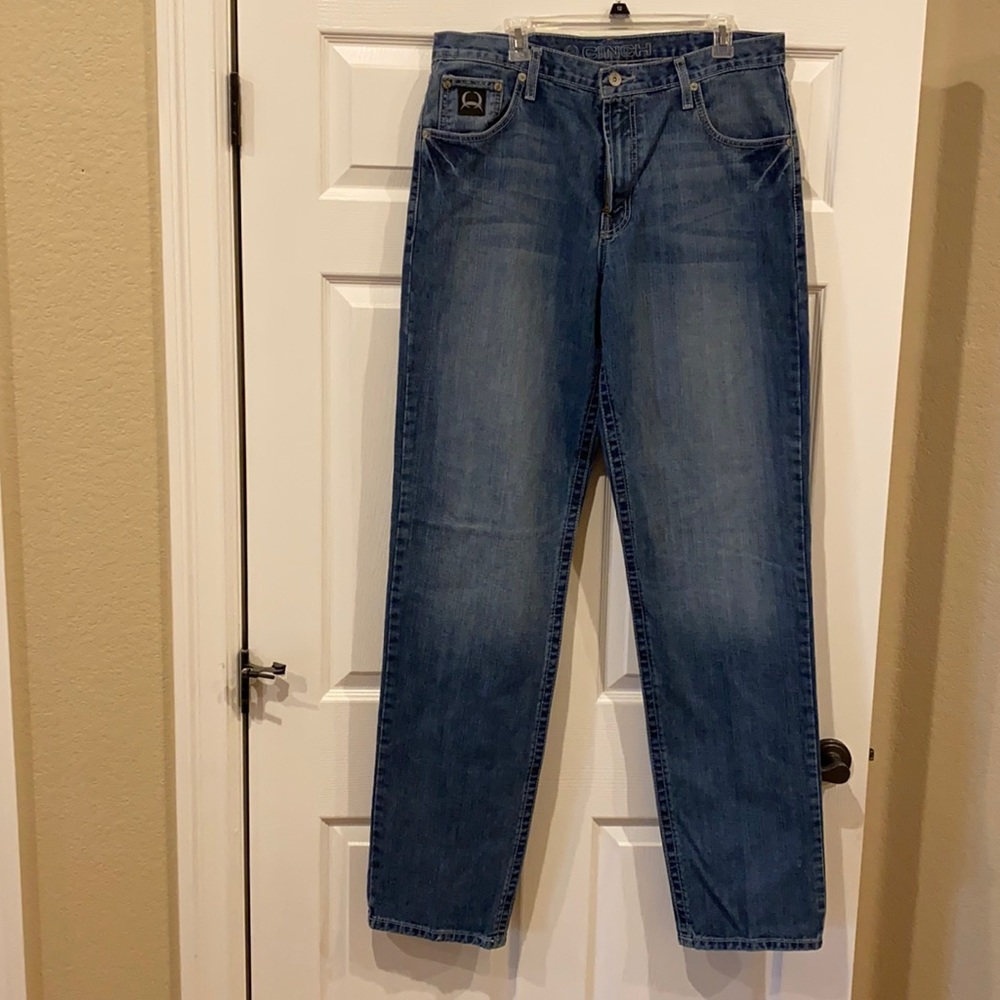 Men’s cinch black label blue cowboy jeans